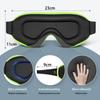 3D Weighted Sleep Eye Mask Ergonomic Light Blocking Blindfold Adjustable Strap Comfortable Eyemask for Insomnia Travel