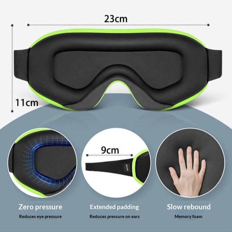 3D Weighted Sleep Eye Mask Ergonomic Light Blocking Blindfold Adjustable Strap Comfortable Eyemask for Insomnia Travel