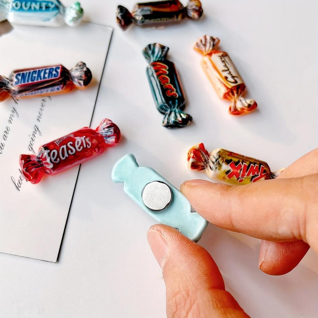 Милые 8 шт. Магниты на холодильник в виде конфет - Декоративные магниты на холодильник для кухни, офисной доски, шкафчика, подарка