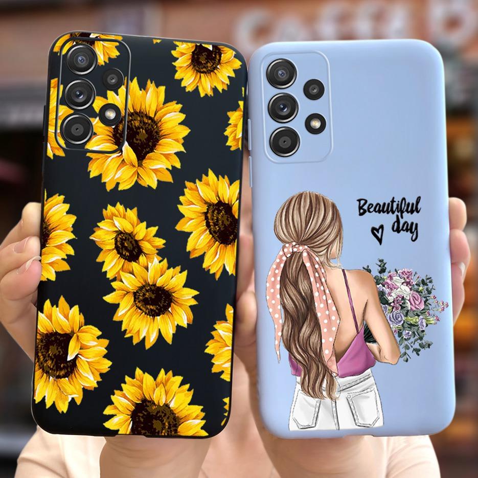 Для Samsung Galaxy A13 A33 A53 A73 5G Чехол Новая Мода Девушки Мягкий Тонкий ТПУ Чехол для Телефона Для Samsung A13 A 33 53 73 Задняя Крышка Сумки