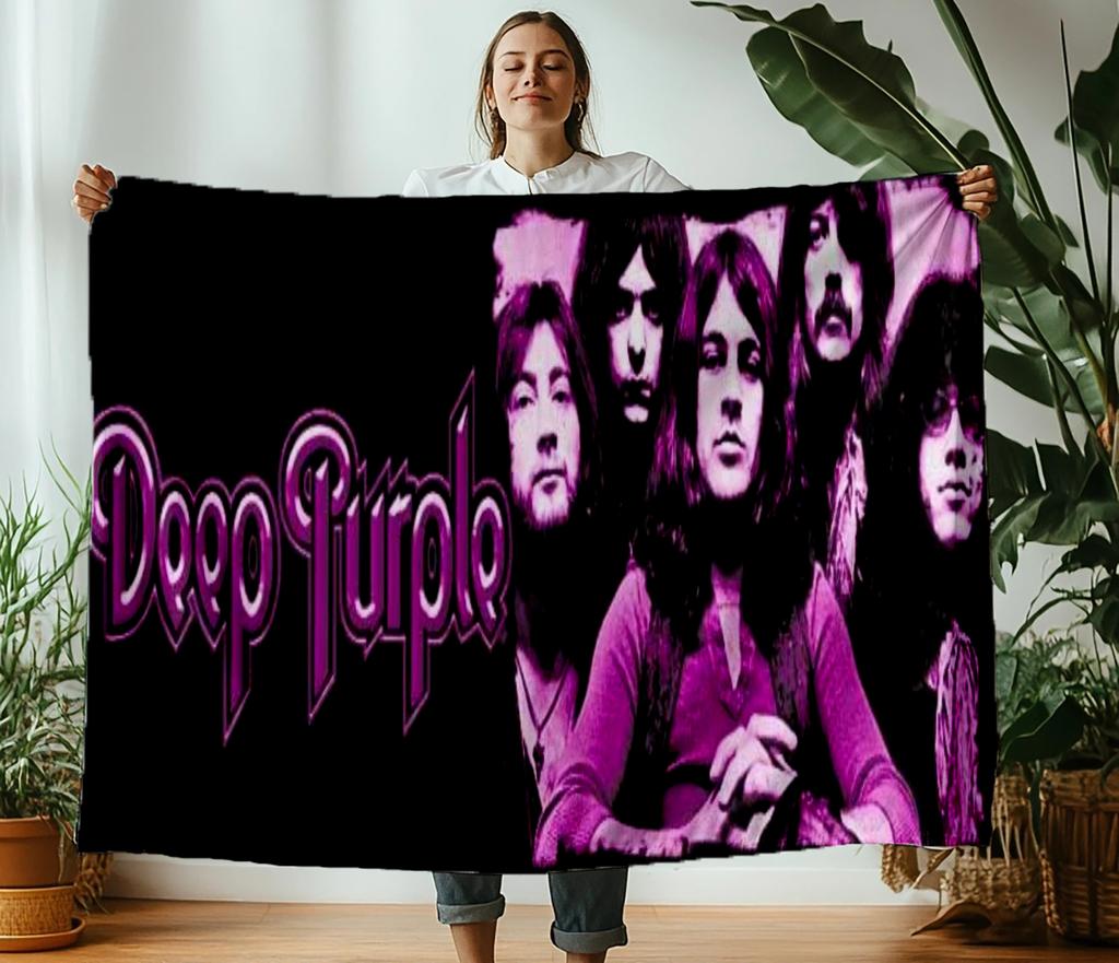 DDeep PPurple rock music band printed blanket Flange warm blanket picnic cubre cama throw blanket bed livings Birthday Gift