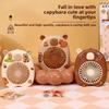 Portable Cute Capybara Fan Solid Color Cartoon Handheld Fan Gifts USB Mini Fan  Camping