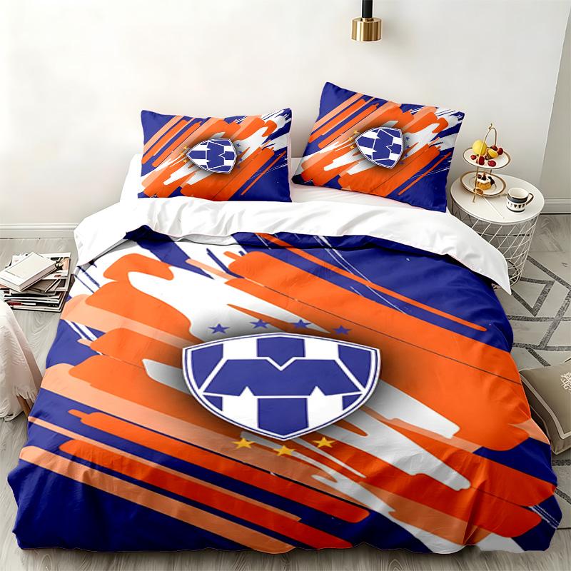 Club de Futboll Monterrey ICON 3pc set Perfect for bedroom use Comfortable bedding set includes a duvet cover and two pillowcases Ideal birthday or Ch