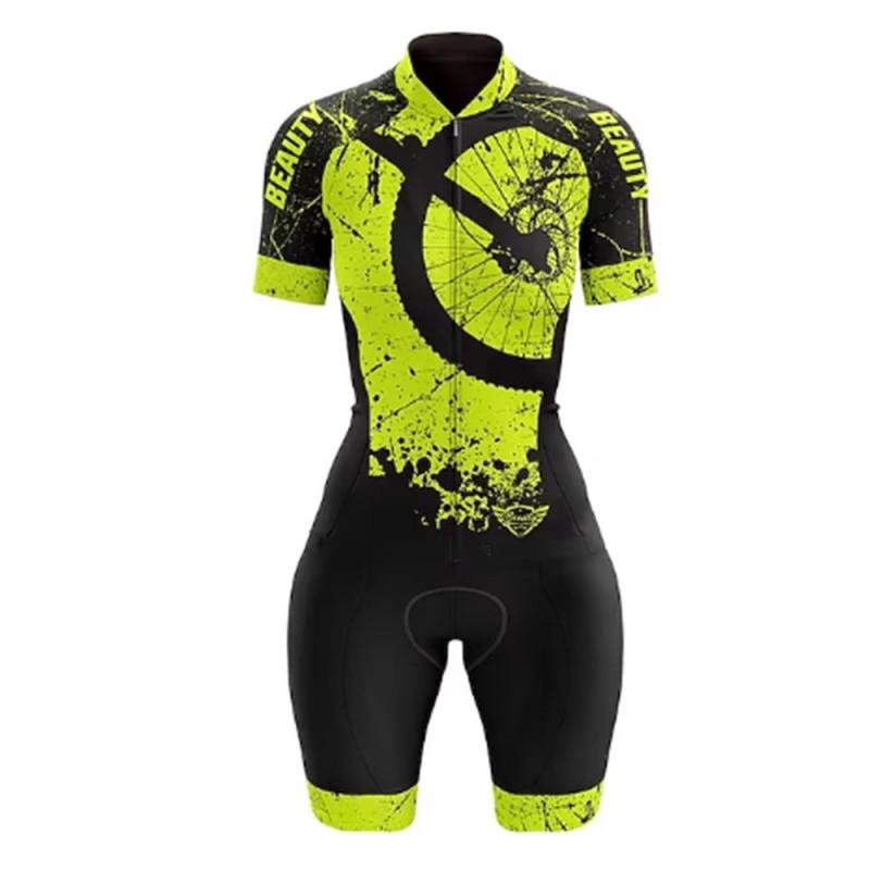 Unisex Cycling Jersey Triathlon Suit Short Sleeve Moisture Wicking Bike Apparel With Colorful Print Sportswear