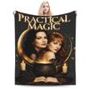 Novelty Design Practical Magic Witchcraft Spellcasting Occult Cauldron Pentagram Witchy Blanket Throw Blanket
