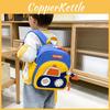 Kids Cartoon Preschool Backpack With Excavator Print And Material Breathable