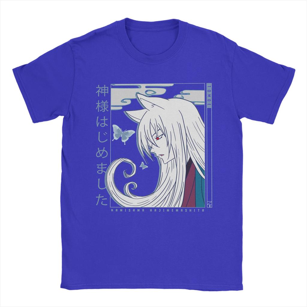 Футболки для мужчин Tomoe Kamisama Kiss для отдыха, с круглым вырезом, из чистого хлопка, с коротким рукавом, аниме, манга, взрослые топы