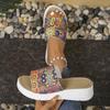 Fashion Women Slippers Colorful Tribal Pattern Fashion Platform Sandals Summer Comfortable Beach Shoes Women Wedge Slippers Slides Women