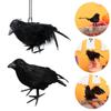 Model Party Event Supplies Artificial Crows Halloween Ornament Lifelike Black Bird Feathered Raven