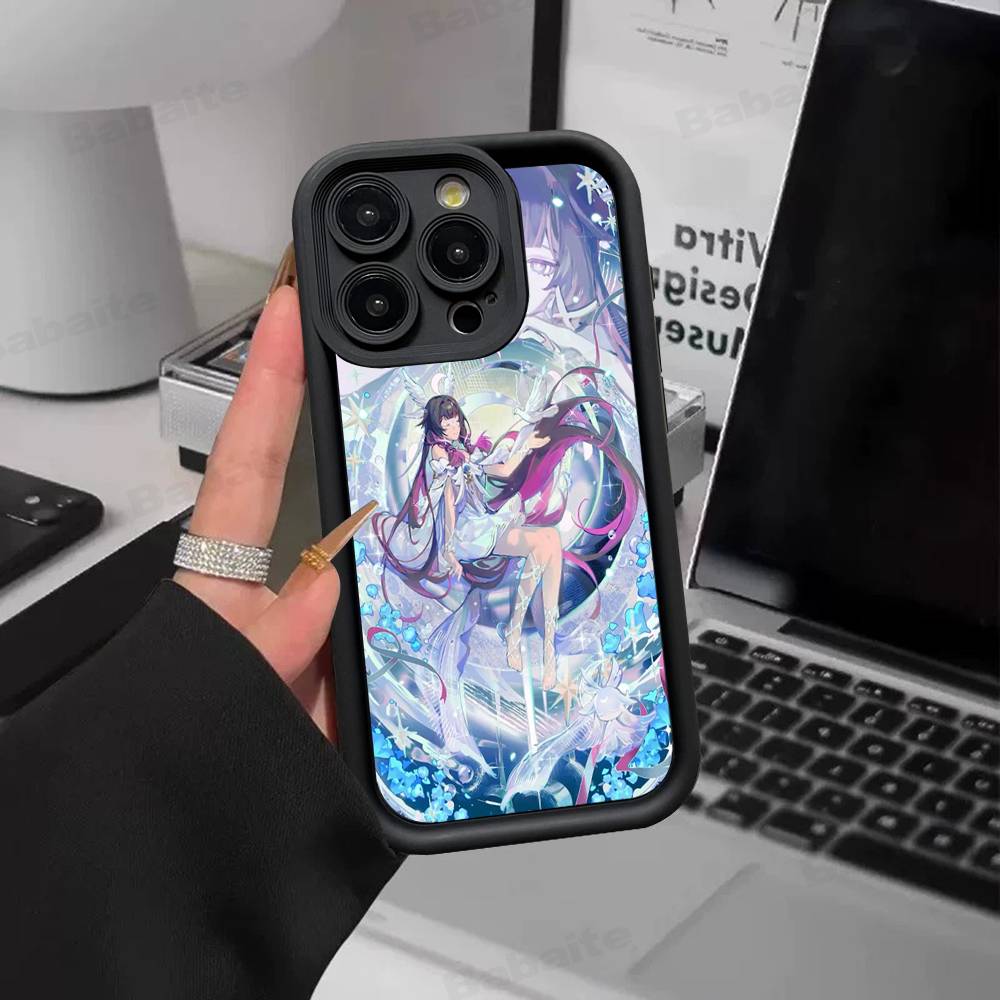 Чехол для телефона Genshin Impact Коломбина из ТПУ Для iphone 17 16 15 14 13 12 11 Pro Max Plus Чехол