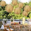 3PCS Linen Material Burlap Paper Lanterns Decorative Paper Lantern  Children's Birthdays