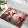 Хэллоуин Кровавый Коврик Коврик с Руками Зомби Текст HELP Брызги Крови Мрачный Ужас Нескользящий Домашний Декор Напольные Коврики Коврик
