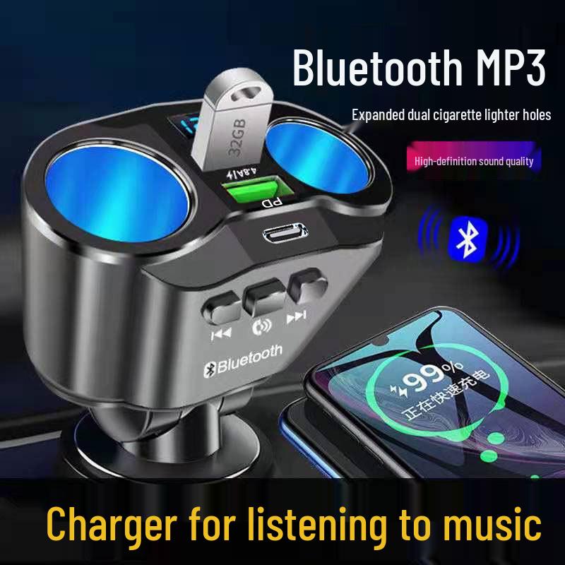 Сверхбыстрое автомобильное зарядное устройство "один в три" и Bluetooth FM-передатчик с функцией громкой связи