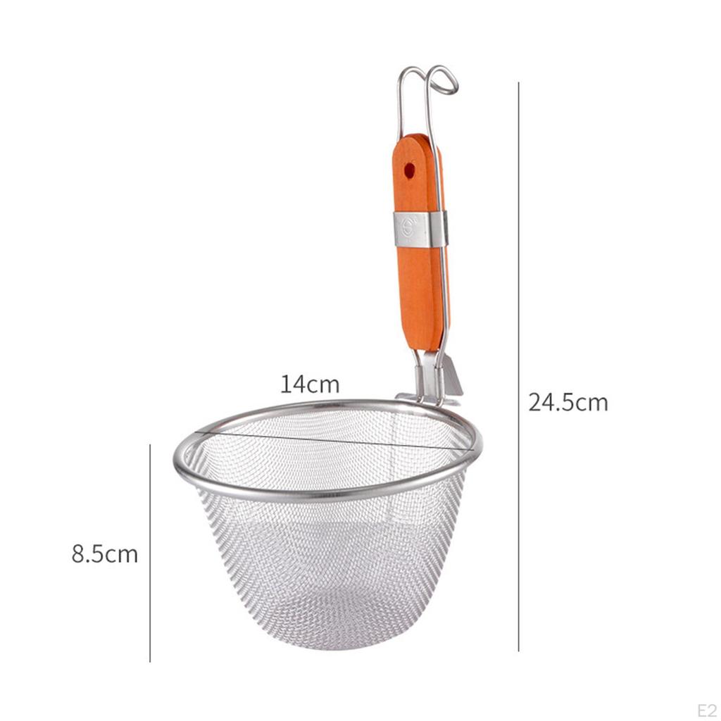 Deep Fry Basket Fine Sieve Pasta Noodle Strainer for Vegetable Rinsing
