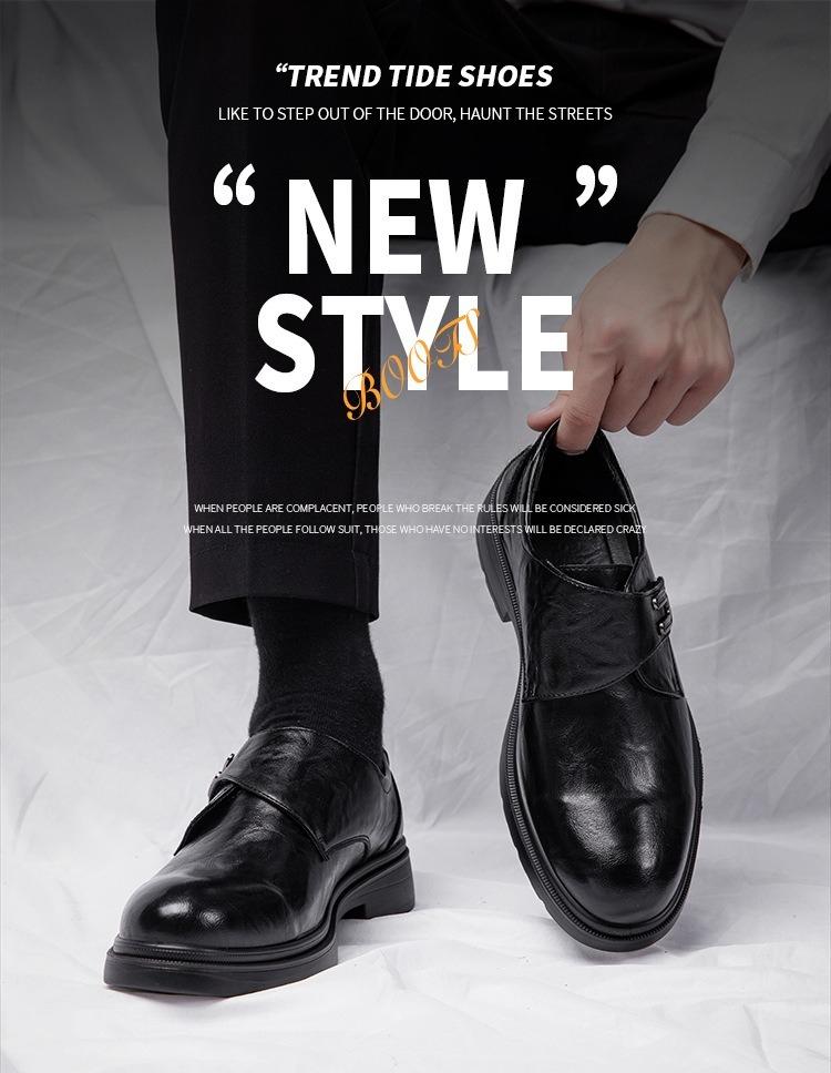 Модная мужская обувь Оксфорды из натуральной кожи Осень 2025 Деловой кэжуал Противоскользящая Удобная Ретро стиль для Свадьбы Жениха Формальная