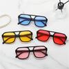 Big Frame Sun Glasses Ins Style Square Aviation Sunglasses for Women & Men UV400 Protection Black Shades Eyewear