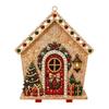 Christmas Art House Project, 1 Set with Raised Holiday Artwork and a Flat Base for Table, Cabinet, or Window Display