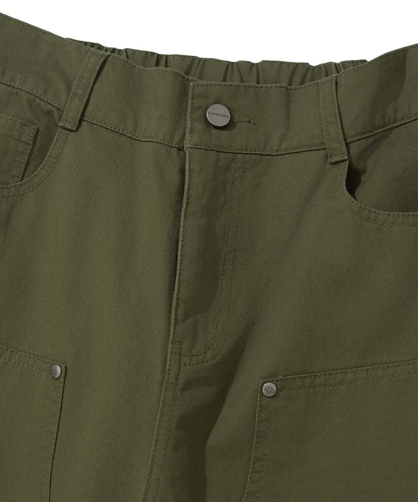 NOT4NERD Symbol Sequence Carpenter Bermuda Shorts - Khaki