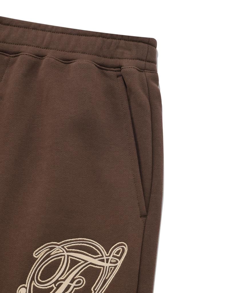 FALLETT Flowing Logo Jogger Pants Brown