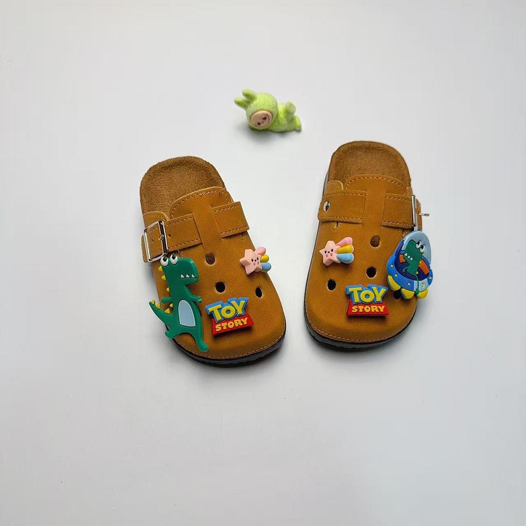 Новые детские мультяшные закрытые шлепанцы Birkenstock - Нескользящие, износостойкие, с толстой подошвой, подходят для улицы.