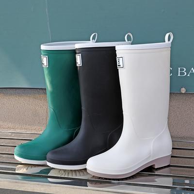 Мода 2025Женские резиновые сапоги Уличные водонепроницаемые резиновые сапоги до колена Женские ПВХ галоши Садовые рабочие сапоги Botas Para Lluvia Mujer