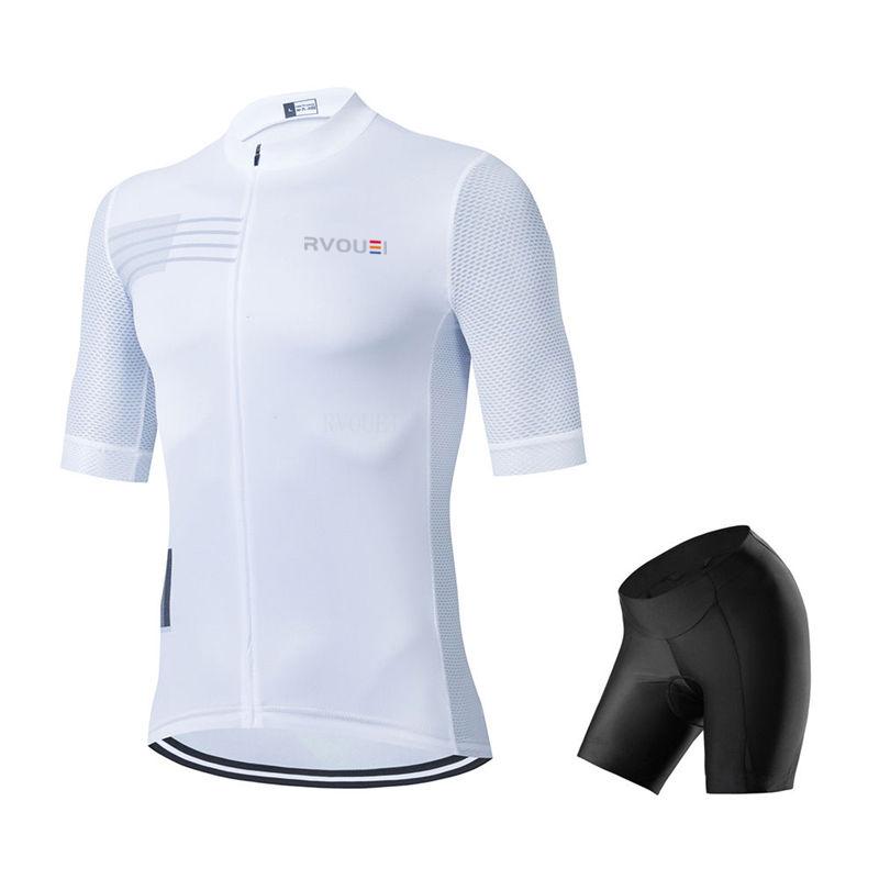 2026 New Cycling Jersey Set RVOUEI Team Cycling Clothing Men Road Bike Suit Bicycle Bib Shorts Tops MTB Ropa Ciclismo Maillot