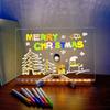 LED Note Board with 7 Colors Pen Reusable Easy To Use Glowing Acrylic Message Marker Board with Light LED Illuminated Drawing Board