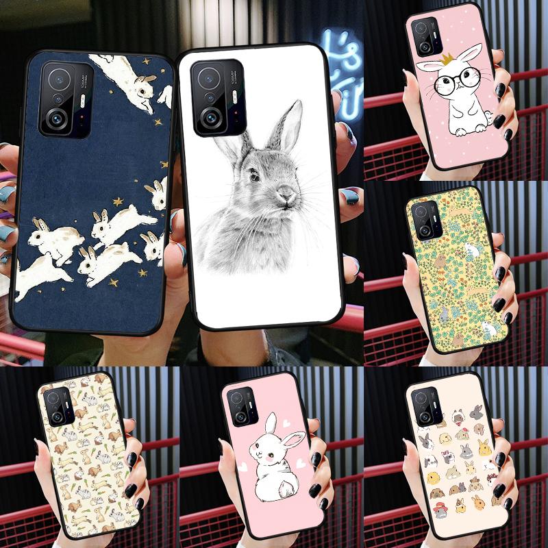Мультяшный Чехол Кролик Банни Для Xiaomi 13 14 Ultra 11T 12T 13T 14T Pro POCO X7 Pro X3 X5 X6 F3 F5 F6 M6 Pro