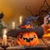 Mini Pumpkin Statue with Witch Hat Halloween Decoration Exquisite Workmanship Cute Pumpkin Figurine Table Festival Decoration