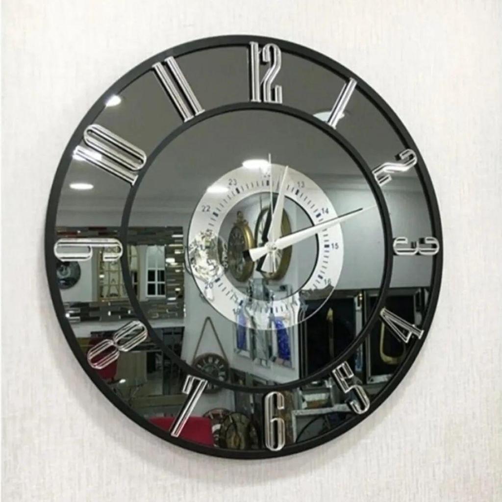 Настоящие зеркальные декоративные настенные часы, современный дизайн, золотые и серебряные римские цифры, большие настенные часы, украшение для дома, гостиной, спальни