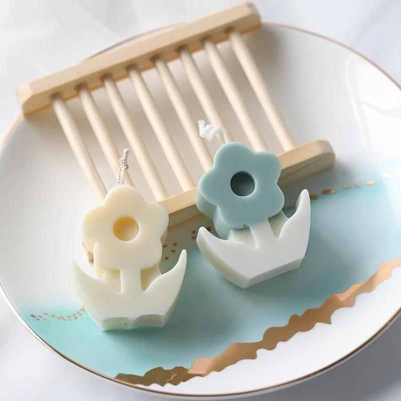 Новый маленький цветок силиконовая форма для свечей пять лепестков цветов милый букет ароматические формы для изготовления свечей DIY формы для помадки формы для шоколада