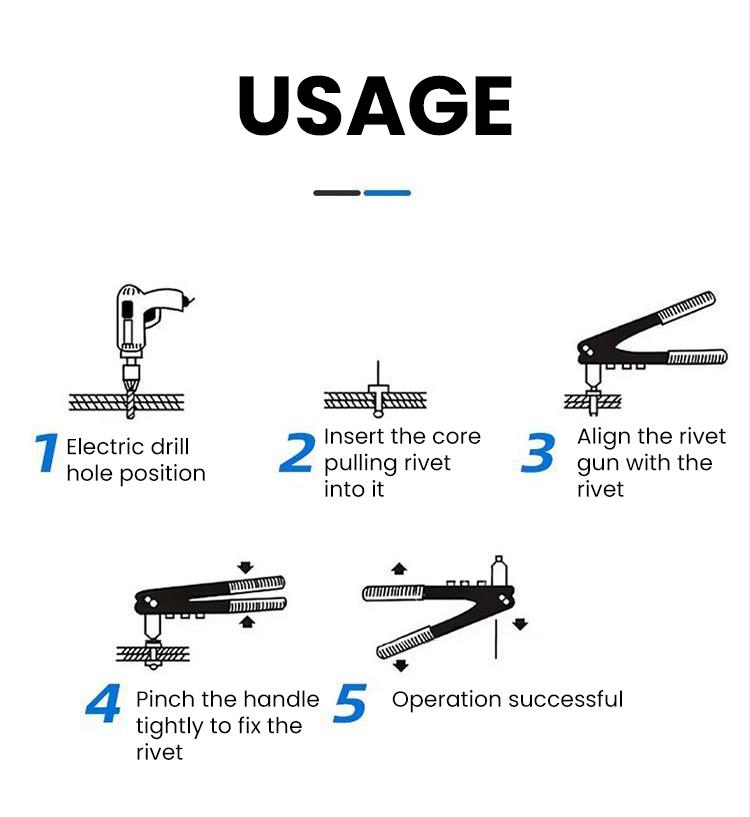 Набор заклепок 420 мм, одноручные заклепочные пистолеты, носовая часть, ручной заклепочный инструмент, ручной инструмент, заклепки, гайки, автомобильные инструменты