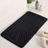 Door Floor Mat Coral Fleece Embossed Sponge Bathroom Non-slip Absorbent Mat Toilet Door Wear-resistant Foot Pad