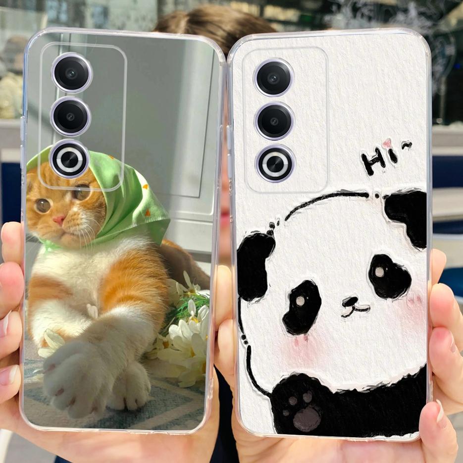 For Oppo A80 5G Case CPH2639 Cute Painted Cover Clear Silicone Soft TPU Phone Case For Oppo A3 Pro A3pro 5G OppoA80 Shell Bumper