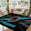 Crystal Velvet Square Rug Custom NamePenrith Panthers Pattern Non Slip Home Floor Decor Rug