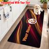 Galatasaray FC Custom Name Flannel Rug Kitchen Mat Non Slip Floor Carpet Personalized Home Decor