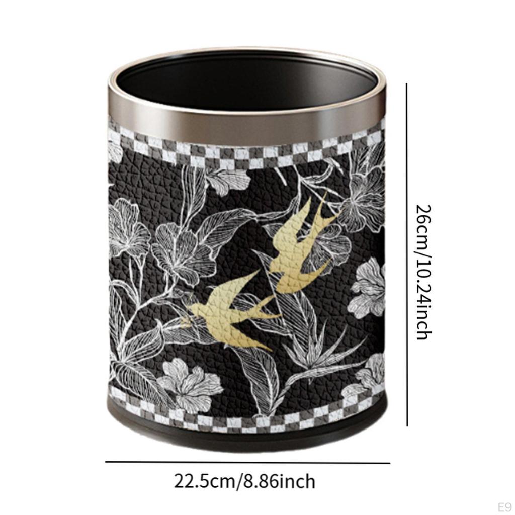 Открытый верх из искусственной кожи мусорный бак для кухни и гостиной