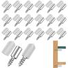 Shelf Dowels, Screw-Type Shelf Support Dowels, Set of 20, Shelf Support Pins for Partitions, Shelves, Wall Shelves, Display Shelves, and Shelf