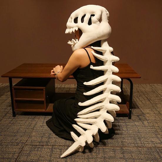Плюшевая игрушка-скелет динозавра Реалистичный костюм динозавра с гибкой фиксацией позвоночника и звуковыми эффектами Легкий обруч для вечеринки Косплея