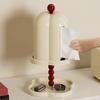Retro Tissue Box Vintage Tissue Roll Holder Napkin Organizer Stand with Trinket Dish for Home Bedroom Living Room Dining Room Table