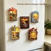 В наличии Ручной работы Деревянный DIY Сказочный домик Миниатюрное украшение-магнит Подарок на день рождения