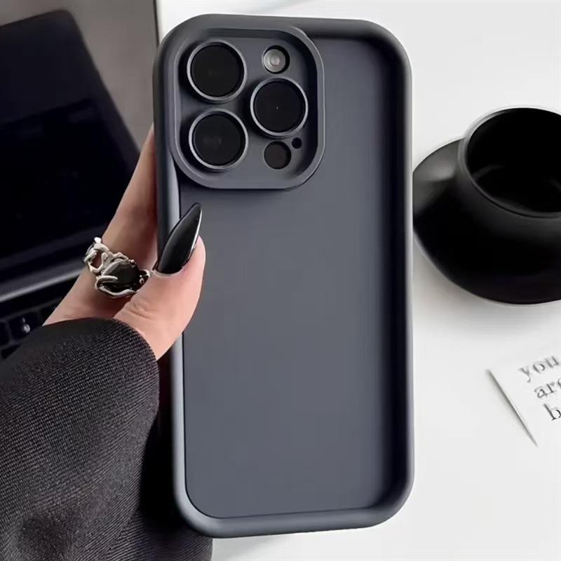 Простой однотонный чехол для телефона iPhone 16 Pro Max Apple 15p, 14 с мелкими отверстиями, противоударный 13, мягкий ТПУ