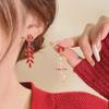 Красные серьги-кисточки в виде фейерверка для женщин – уникальный новогодний дизайн с глазурью, модный и универсальный.