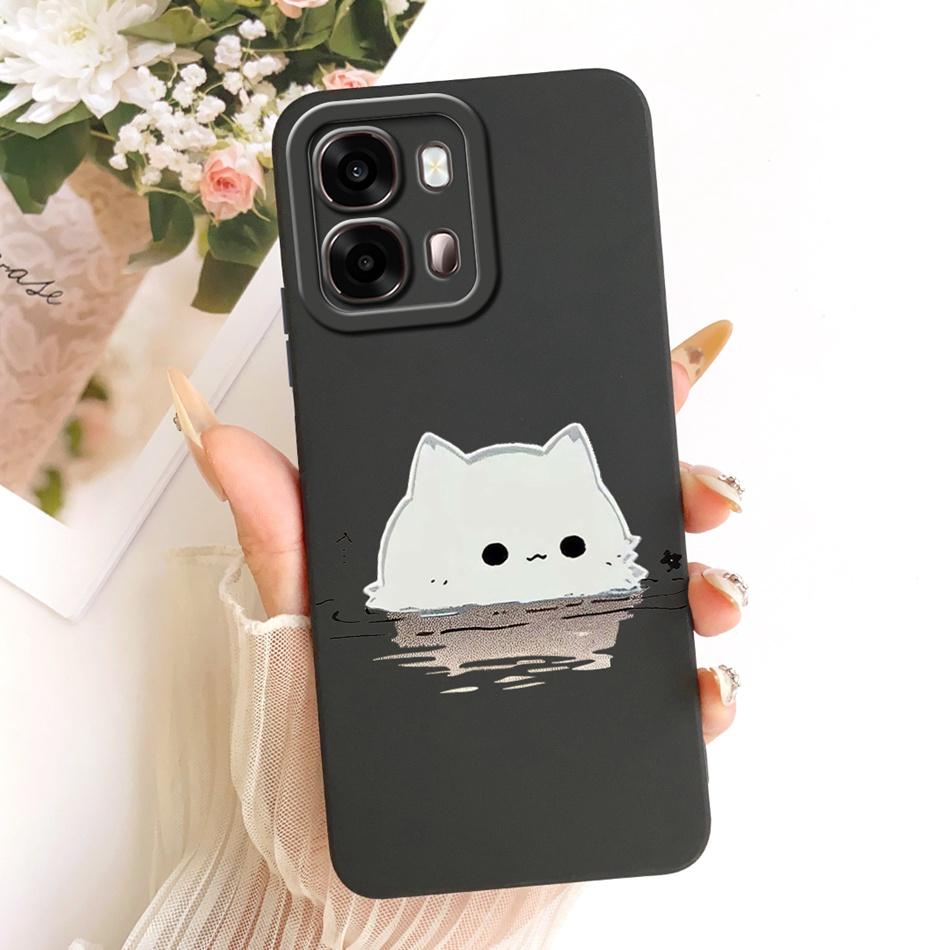 For Oppo A6s CPH2789 Cute Cat Flower Cartoon Phone Case For Oppo A6s 4G CPH2815 OppoA6s A 6S 5G Soft Silicone Covers Bumpers
