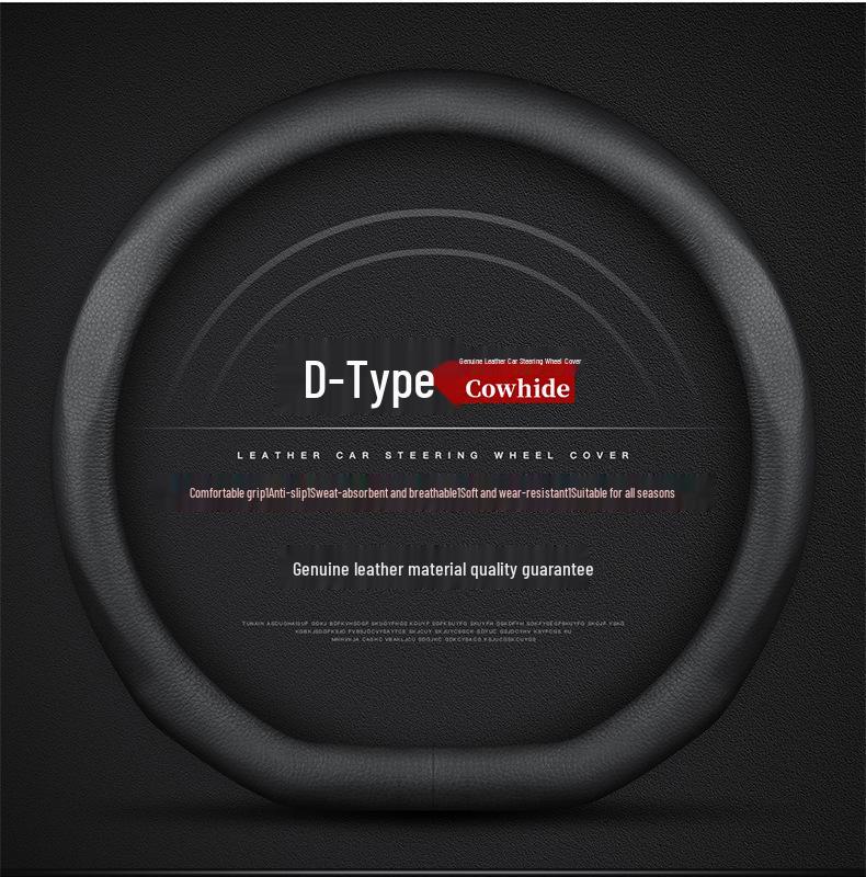 Genuine Leather Steering Wheel Cover for Buick: Regal, LaCrosse, Verano, Envision S, Enclave, Encore, GL6