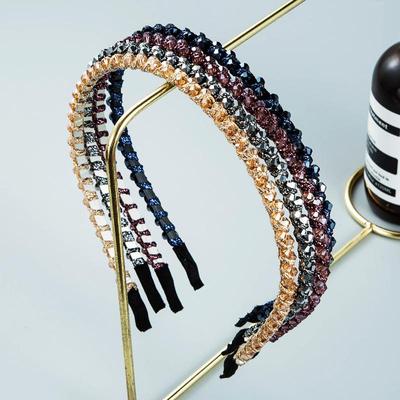 Женская повязка для волос с обмоткой, повязка на голову с тонкими краями, супер вспышка, вечерние пресс-шампунь для волос, головные уборы