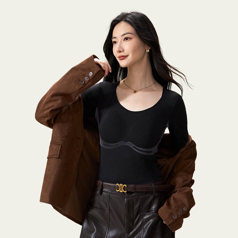 Лиоцелл Шелк Теплогенерирующий Универсальный Базовый Слой с Длинным Рукавом 8891