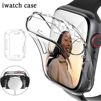 Защитный чехол TPU для Apple Watch Series 9 8 7 SE 6 5 4 3 Аксессуары для бампера для Iwatch 45 мм 41 мм 44 мм 40 мм 42 мм