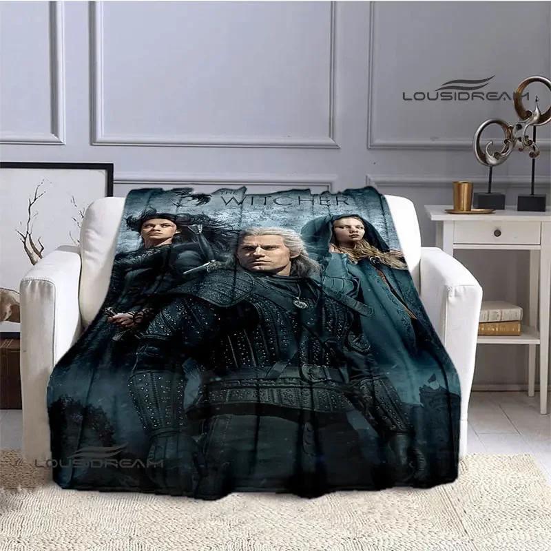 W-Witcher game Printing blanket Flange Warm blanket picnic blanket Home travel blanket bed linings Birthday Gift  picnic blanket