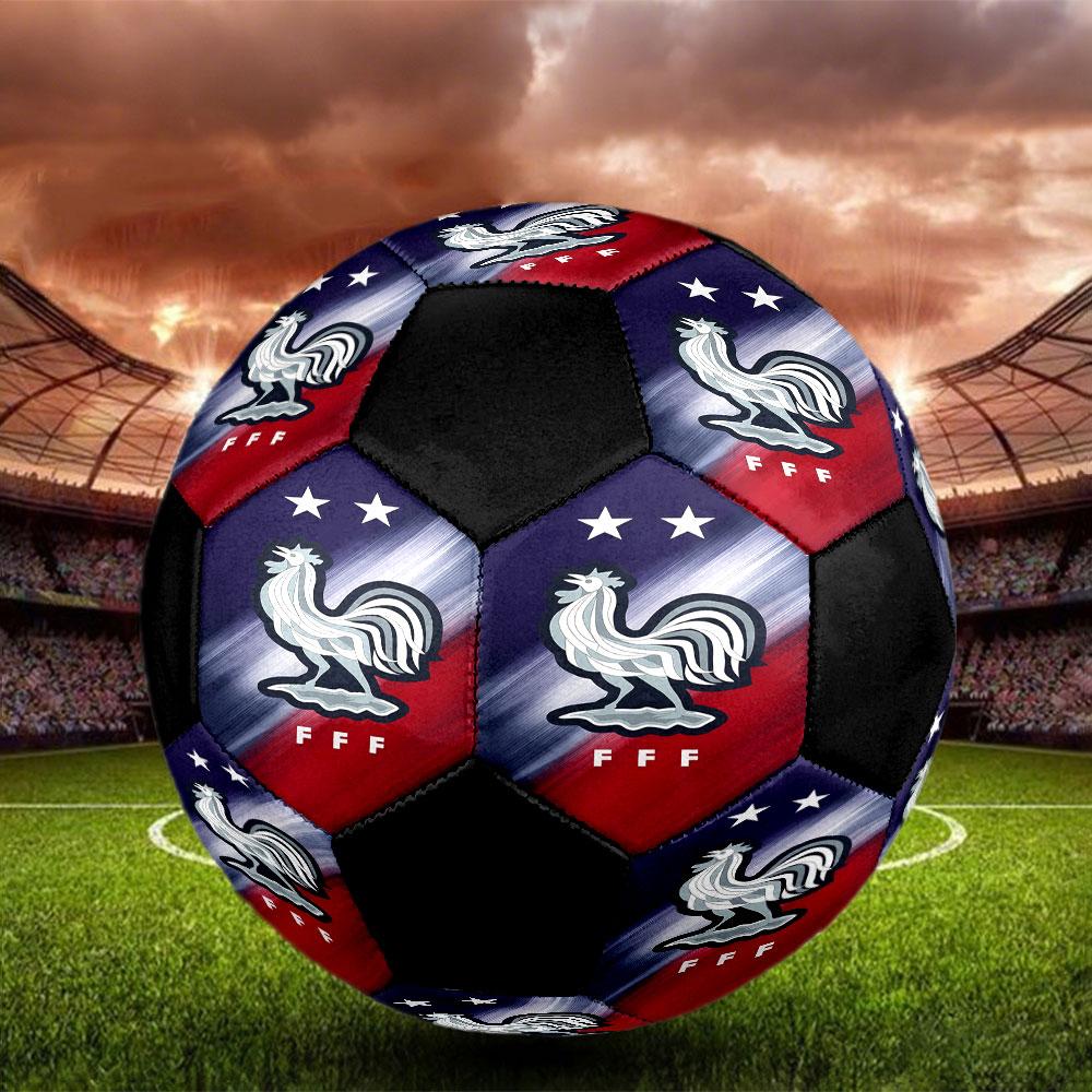 1pc France National Football Team Soccer Ball Size 5 Indoor Soccer Ball Fashion Colorful Backyard Game - Great For Sports Fans Gift HE29